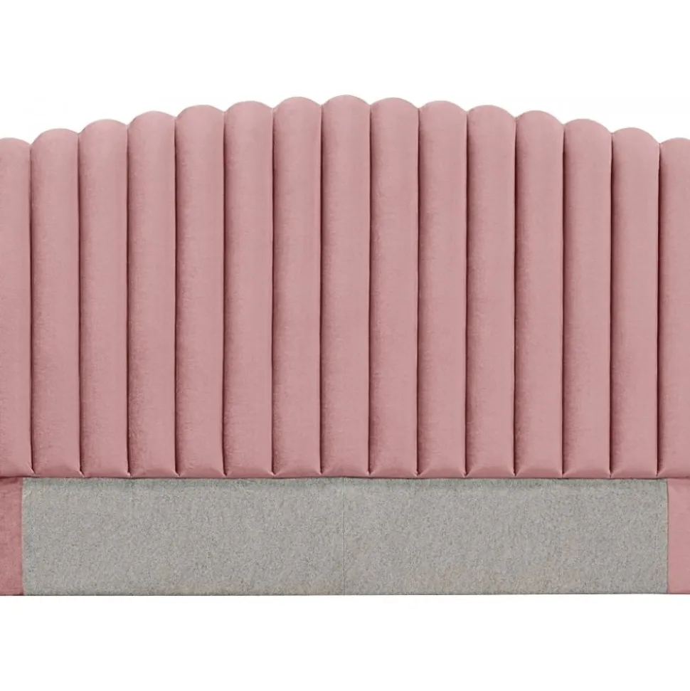 Bornholm sänggavel (Rosa sammet) - Valfri bredd + Möbeltassar