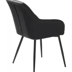 Boston Karmstol i svart PU