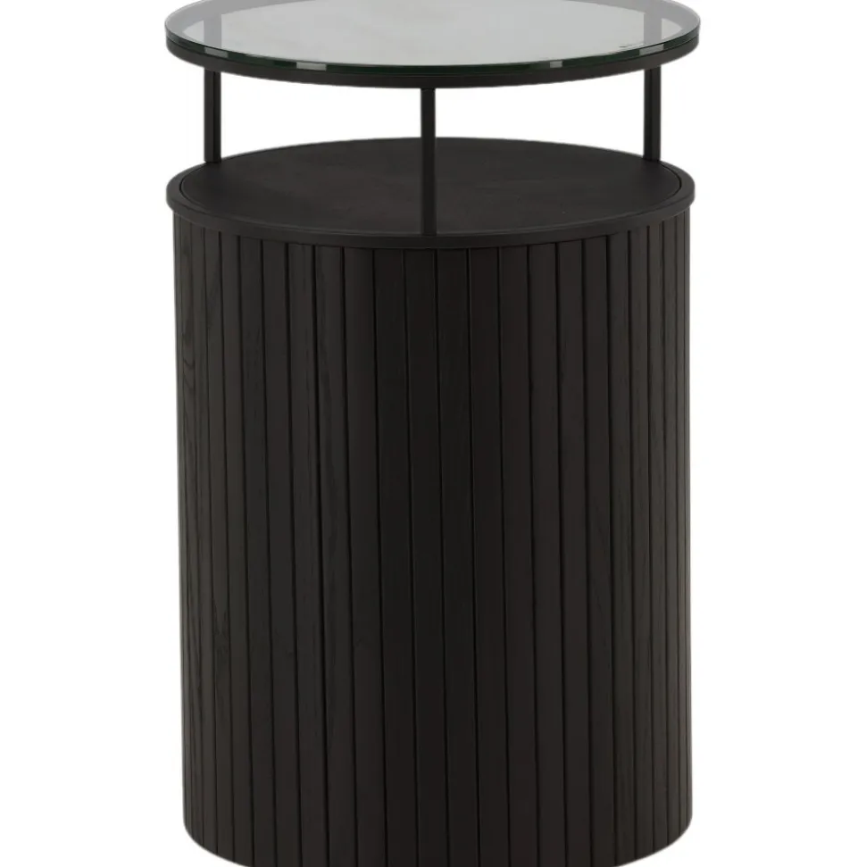 Bovall sidobord Ø37 cm - Svart