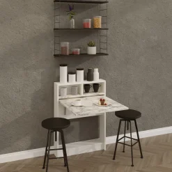 Bracked klaffbord - Carrara marmor