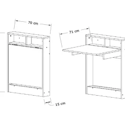 Bracked klaffbord - Carrara marmor