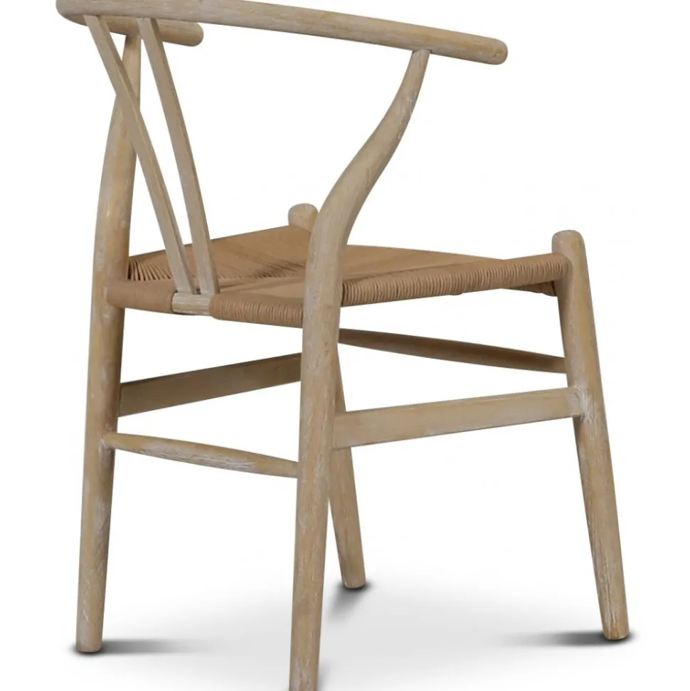 Brandon matstol whitewash med repsits + Möbeltassar