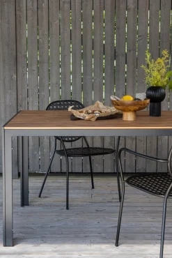 Break matbord 150 x 90 cm - Brun/Svart + Textilskydd för utemöbler