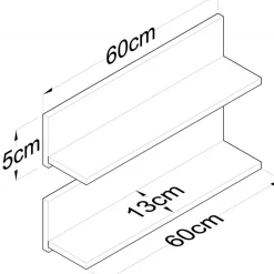 Brian vägghylla Valnöt