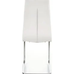 Briana stol i vit PU / Krom