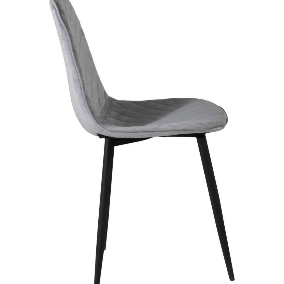 Bridge Diamond matstol - Grå sammet