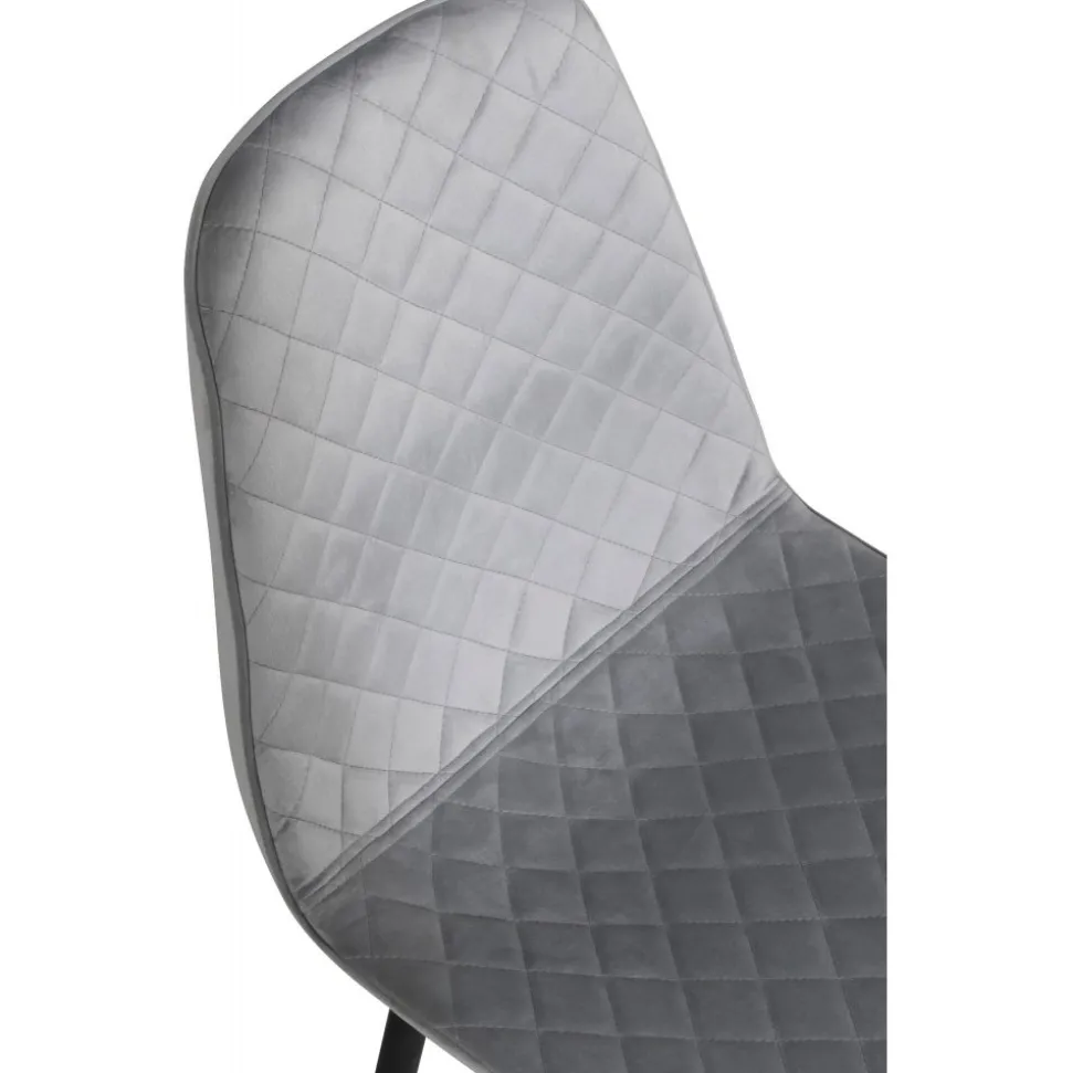 Bridge Diamond matstol - Grå sammet