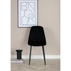 Bridge Diamond matstol - Svart sammet