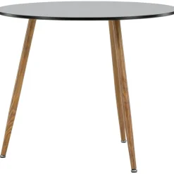 Bridge matbord Ø90 cm - Svart/ek