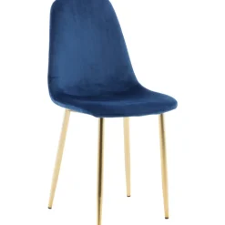 Bridge matstol - Blå/mässing