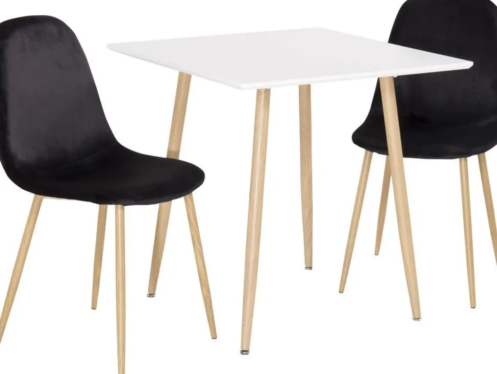 Bridge matstol - Ekimitation/svart sammet