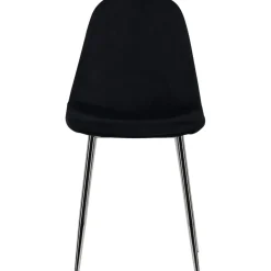 Bridge matstol - Svart sammet/krom