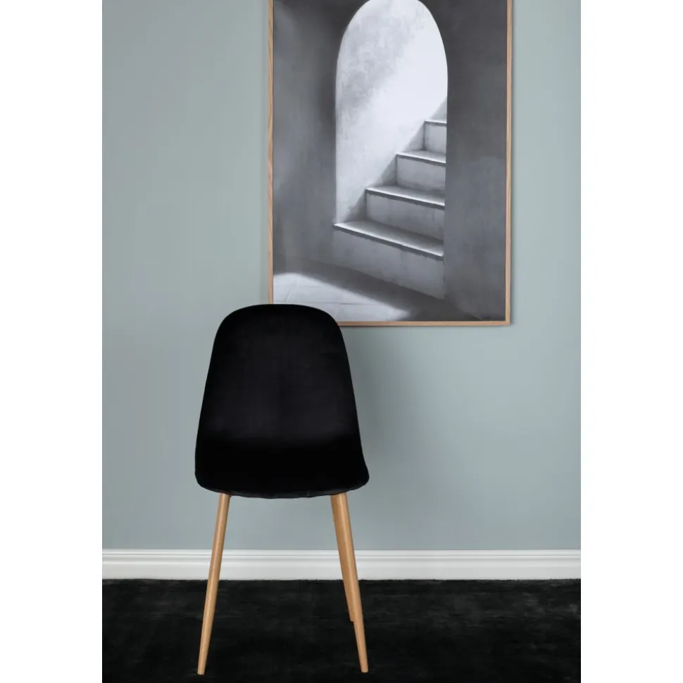 Bridge matstol - Svart/ljus valnöt