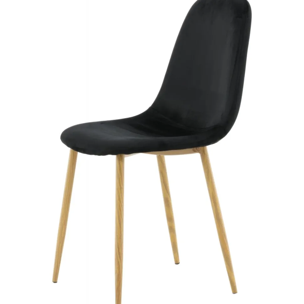 Bridge matstol - Svart/ljus valnöt