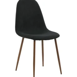 Bridge matstol - Svart/valnöt