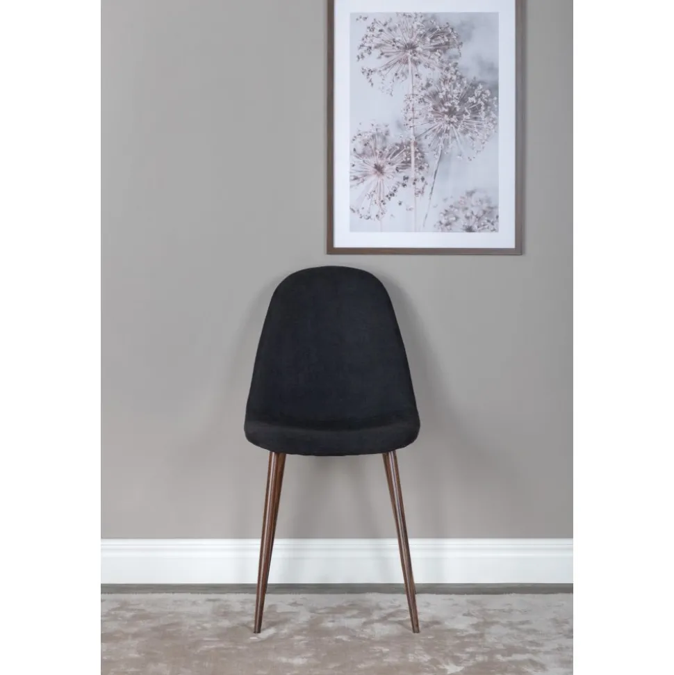 Bridge matstol - Svart/valnöt