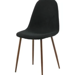 Bridge matstol - Svart/valnöt