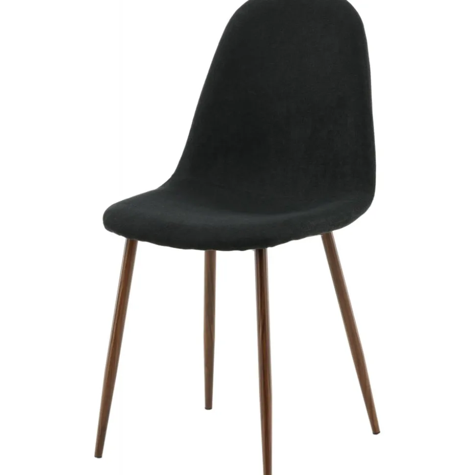 Bridge matstol - Svart/valnöt