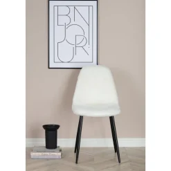 Bridge matstol - Vit teddy