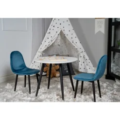 Bridge matstol XXS - Blå sammet