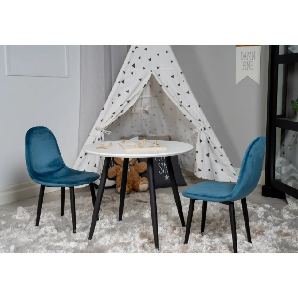 Bridge matstol XXS - Blå sammet