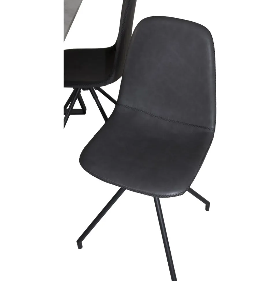 Bridge snurrbar matstol - Svart PU