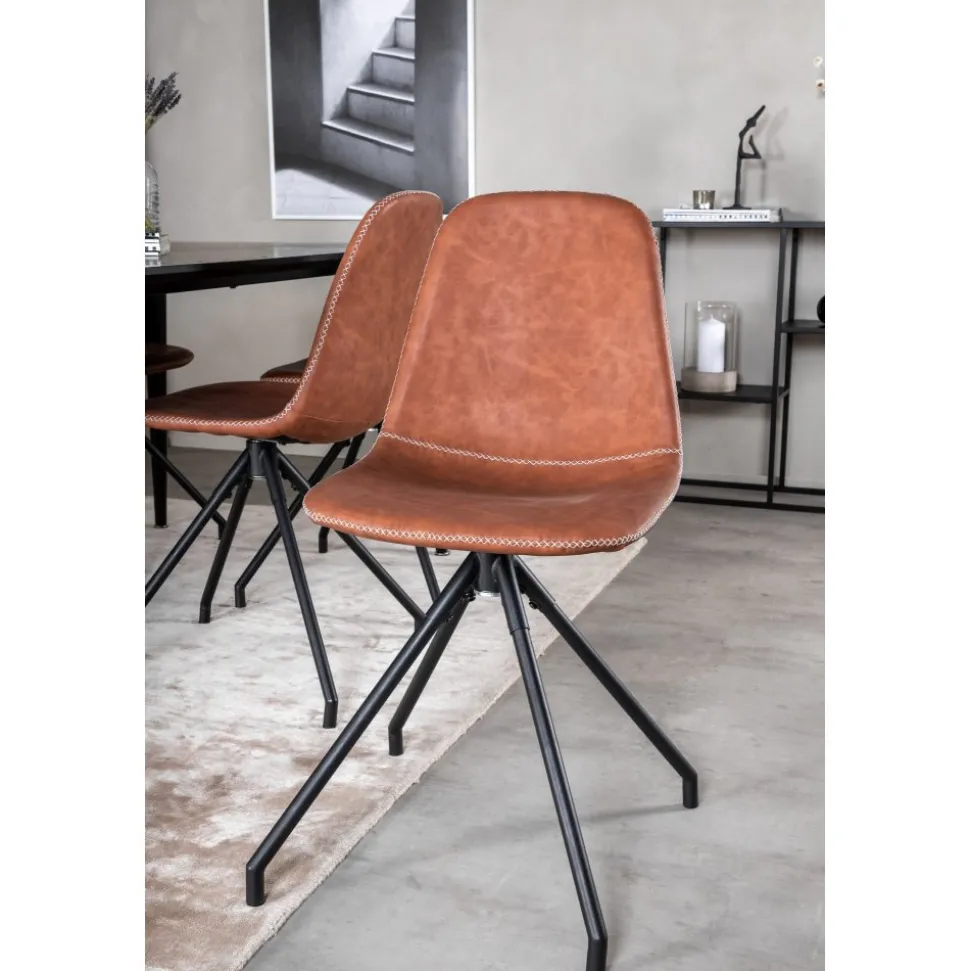 Bridge snurrbar matstol - Brun PU