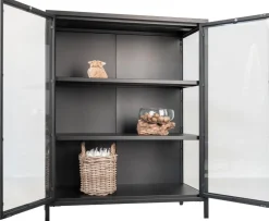 Brisbane Vitrinskåp 80x40x101,5 cm - Svart