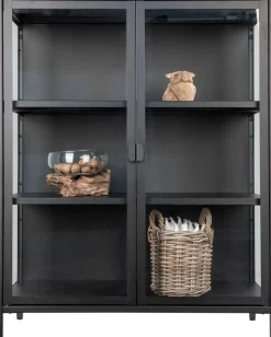 Brisbane Vitrinskåp 80x40x101,5 cm - Svart