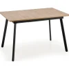 Brom matbord 120-160 x 80 cm - Ek/grå