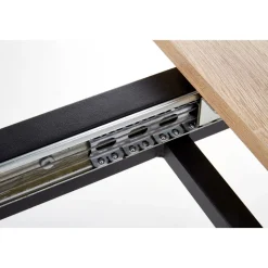 Brom matbord 120-160 x 80 cm - Ek/grå