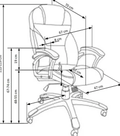 Brooke kontorsstol i grå PU