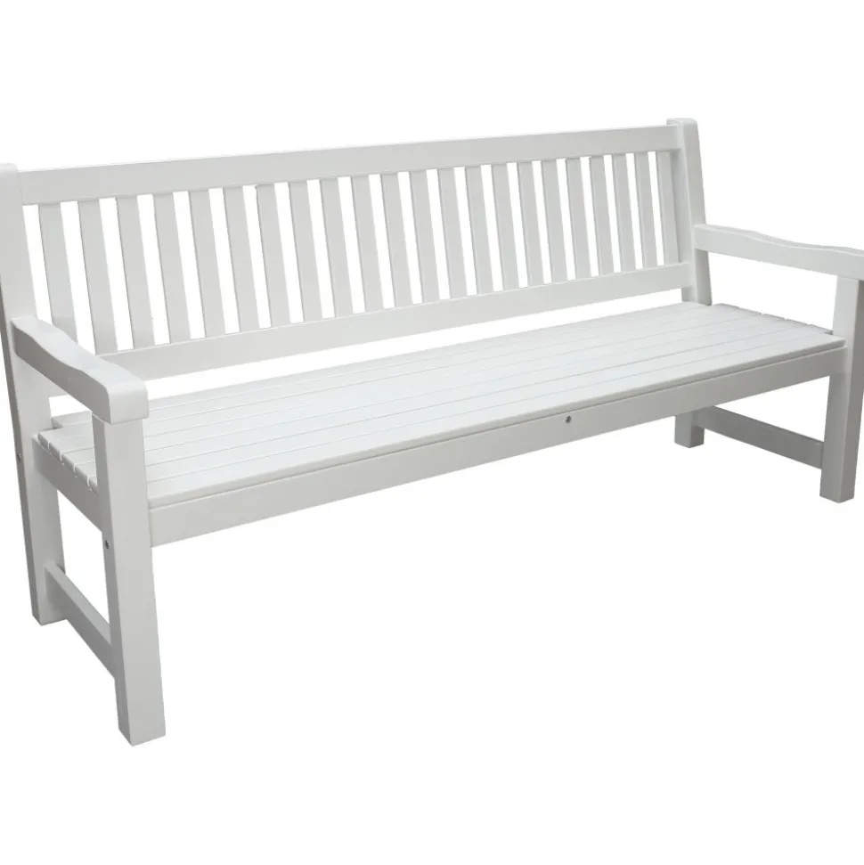 Brooklyn sittbänk - Vit + Textilskydd för utemöbler