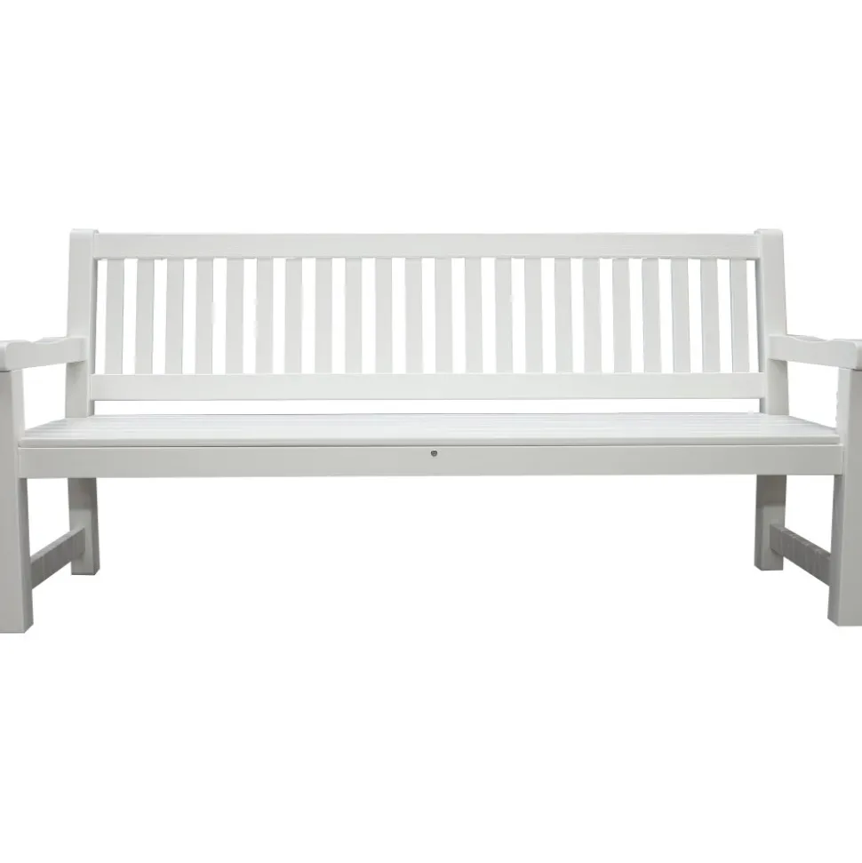 Brooklyn sittbänk - Vit + Textilskydd för utemöbler