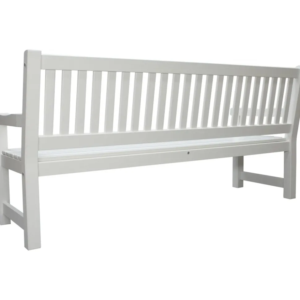 Brooklyn sittbänk - Vit + Textilskydd för utemöbler