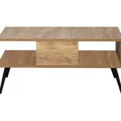 Bukle soffbord 90 x 50 cm - Furu/svart