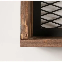 Buster vägghylla - Valnöt/svart