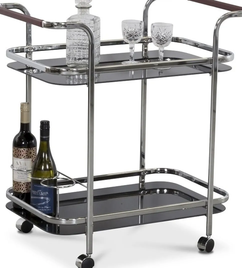 Butler 7 serveringsvagn i krom + Möbeltassar