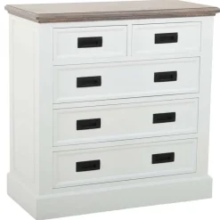 Byrå 85 cm bred Vit/gråbrun - Knight