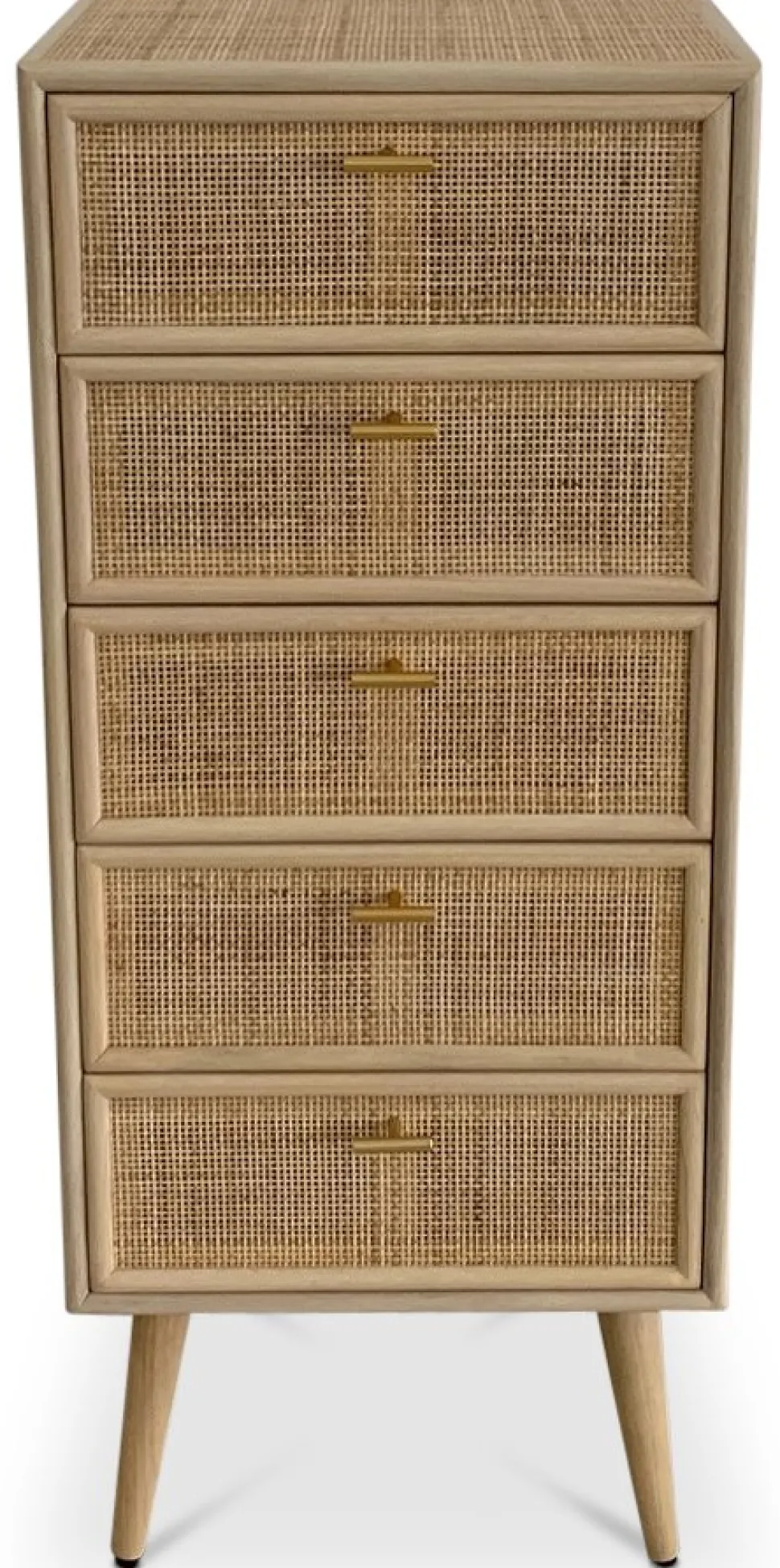 Byrå i rotting med 5 lådor - React