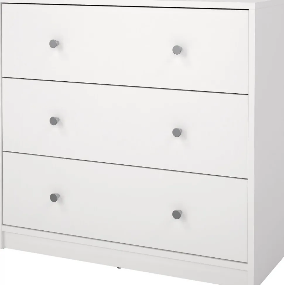 Byrå med 3 lådor - Vit