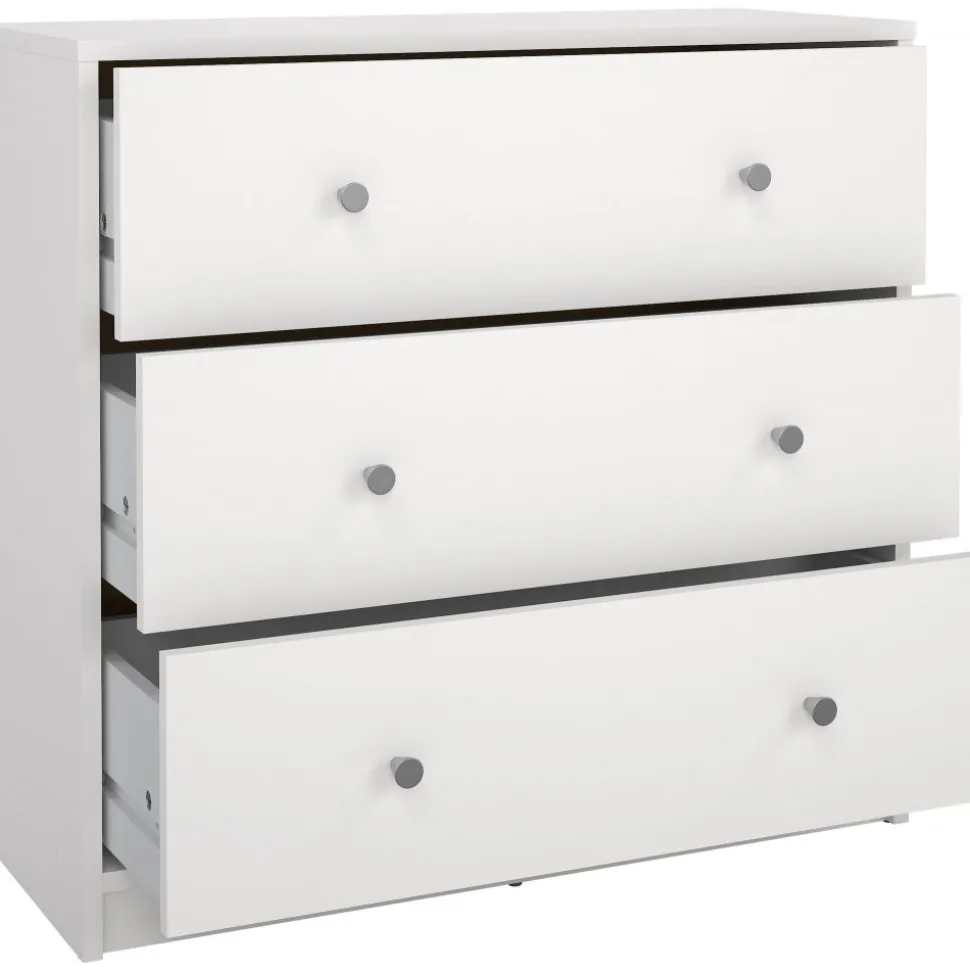 Byrå med 3 lådor - Vit