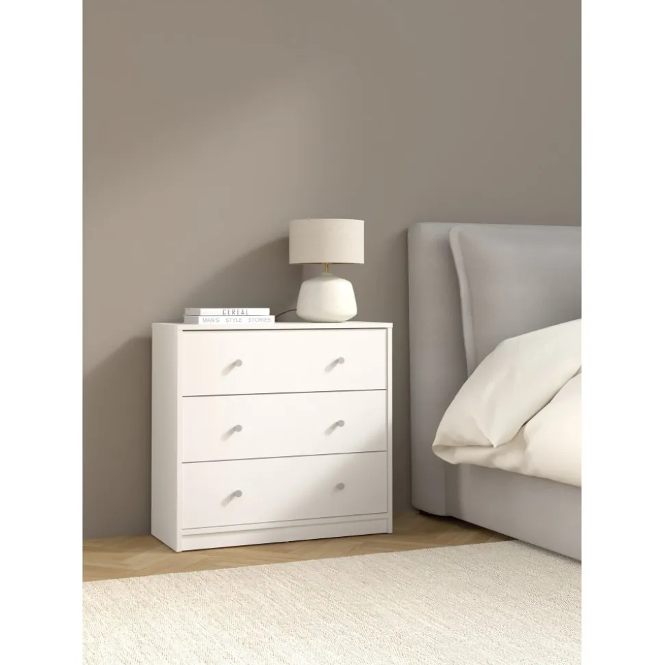 Byrå med 3 lådor - Vit