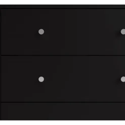 Byrå svart 6 lådor 143 cm bred