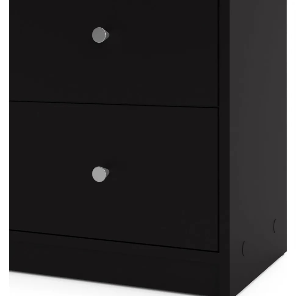 Byrå svart 6 lådor 143 cm bred + Fläckborttagare för möbler