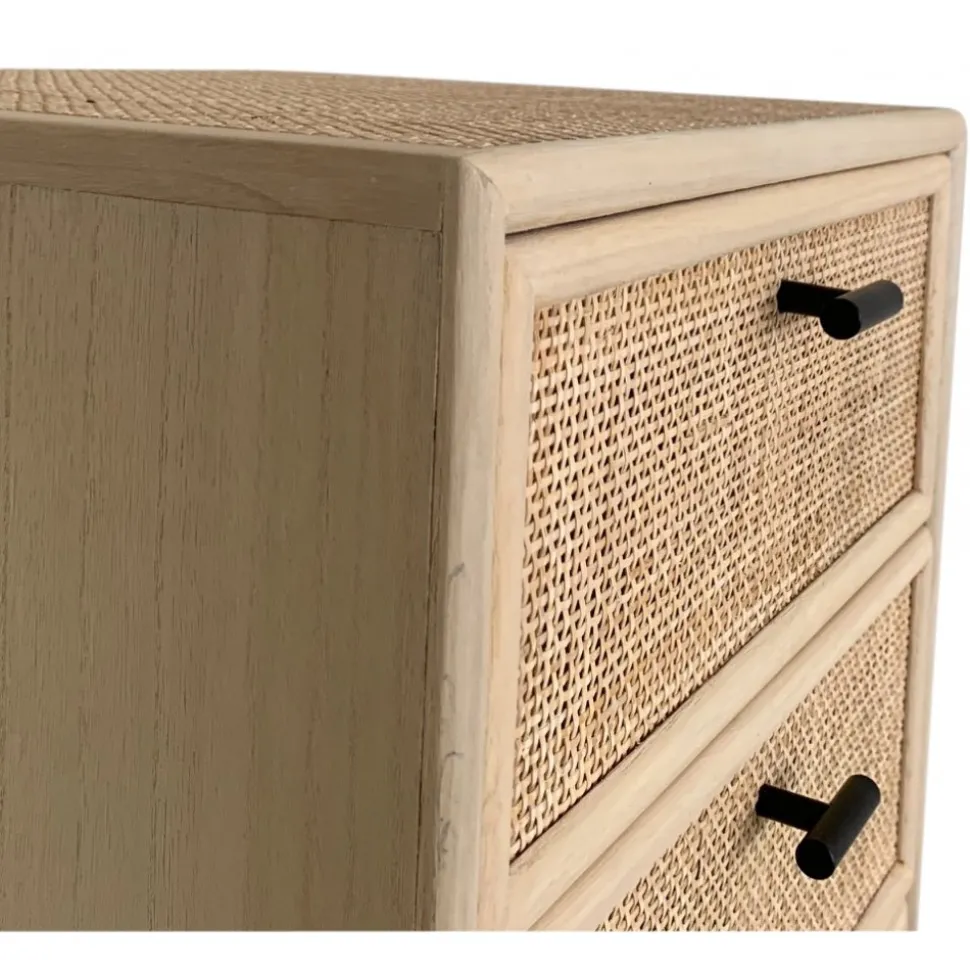 Byrå svart med rotting - React + Fläckborttagare för möbler