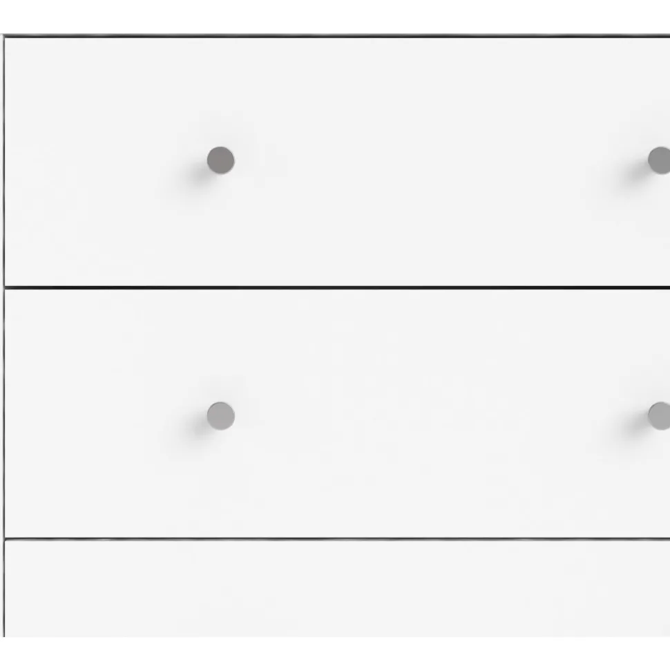 Byrå vit med 6 lådor 143 cm bred