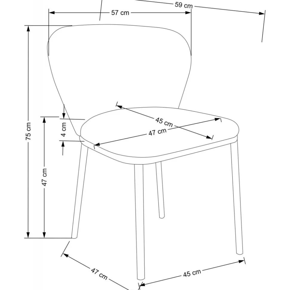 Cadeira matstol 518 - Cream
