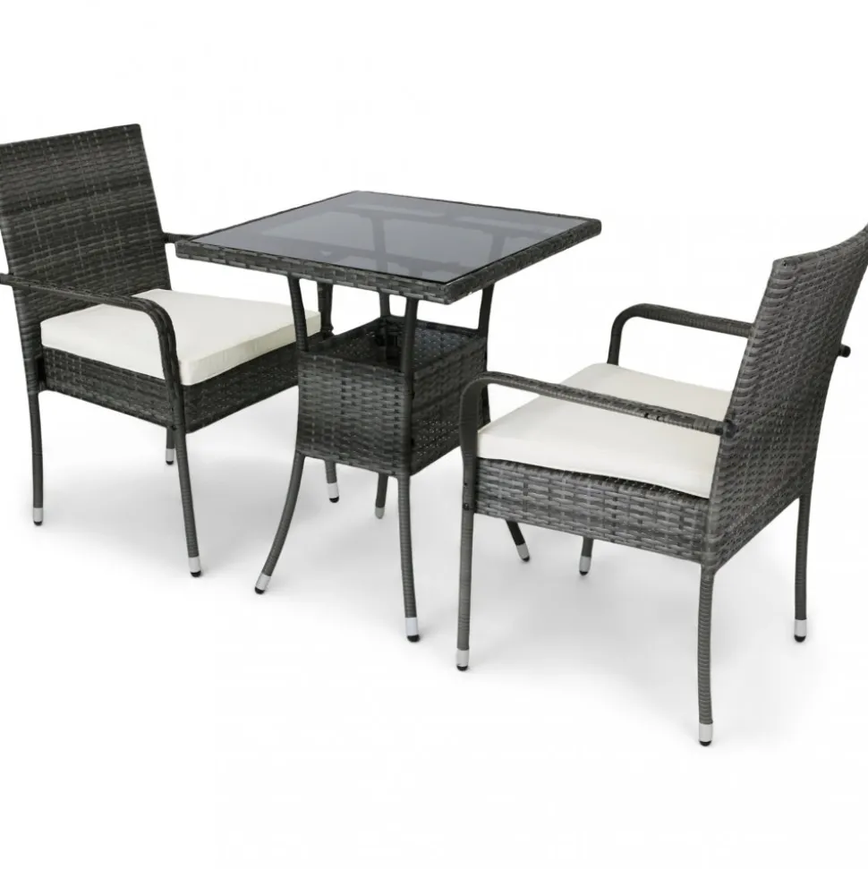 Caféset i konstrotting - Mölle + Textilskydd för utemöbler