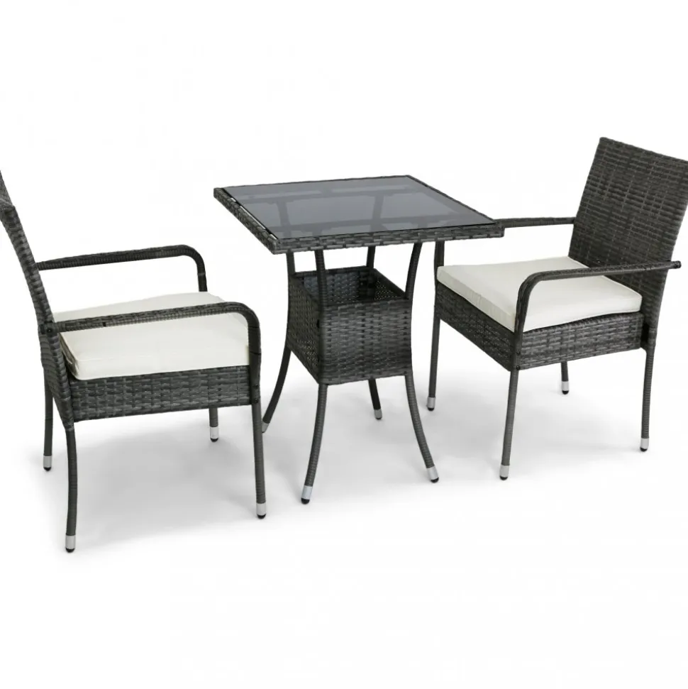 Caféset i konstrotting - Mölle + Textilskydd för utemöbler